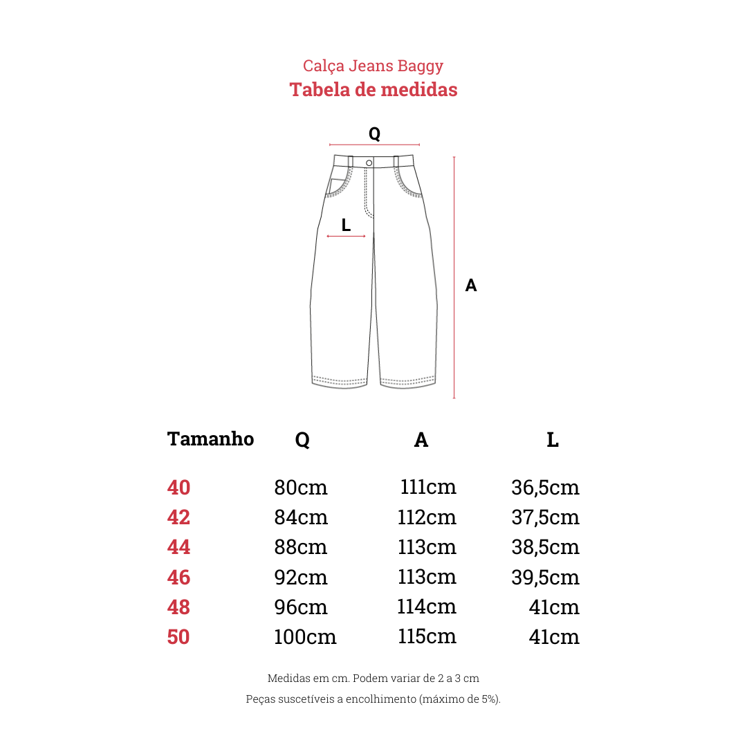 Calça Jeans Baggy